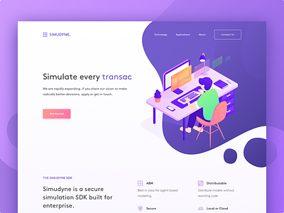 Simudyne Landing Page Concept