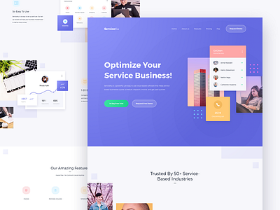 Serviceku Landing Page Concept