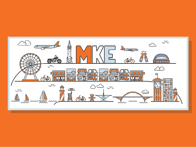 Milwaukee Line Drawings