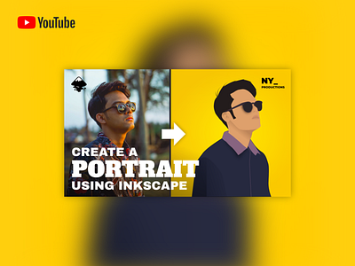 Thumbnail Design for YouTube - Portrait using Inkscape design illustration inkscape open source portrait thumbnail typography vector youtube