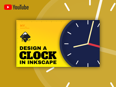 Thumbnail for a Clock Icon Design Tutorial - Inkscape clock design icon design icons illustration open source thumbnail tutorial typography ui vector web youtube