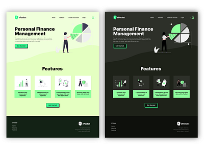 Concept Landing Page for a Personal Finance Management App design figma typography ui vector web app