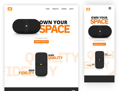 Landing Page Concept Design - Speaker Company design illustration open source typography vector
