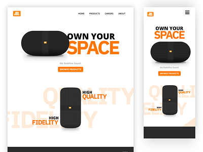 Landing Page Concept Design - Speaker Company