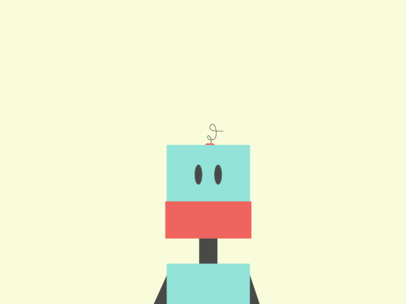Pop! (Travels with Robot #7) travels with robot girl cat robot gif colorful summer seasons animated