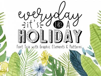 HITS (Holiday Package) beach cute fonts handlettering handmade handwritten holiday playful sans script summer typography