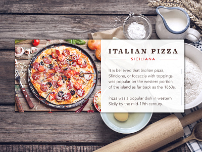 Food Widget app creative food gui italia kit pizza restaurant ui widget