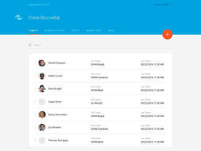 DANABrainVital android app dashboard healthcare material ui users ux webdesign