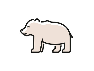 cute little bear animal bear cute icon illustration linear outline vector wild wildlife zoo