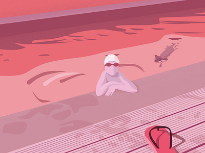Paddle in pink 2d ai design illustration illustrator pink