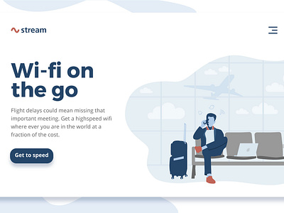 Airport Wi-fi concept design homepage illustration illustrator ui wifi