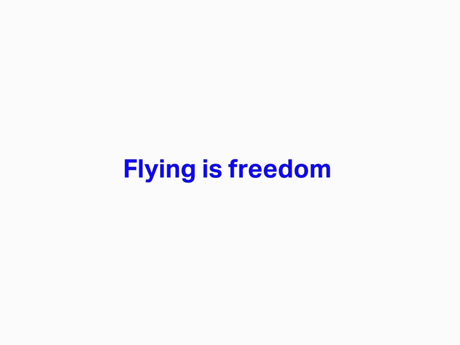 Flying is freedom. alvaromelgosa artdirection campaign digital design graphicdesign motiongraphics typography