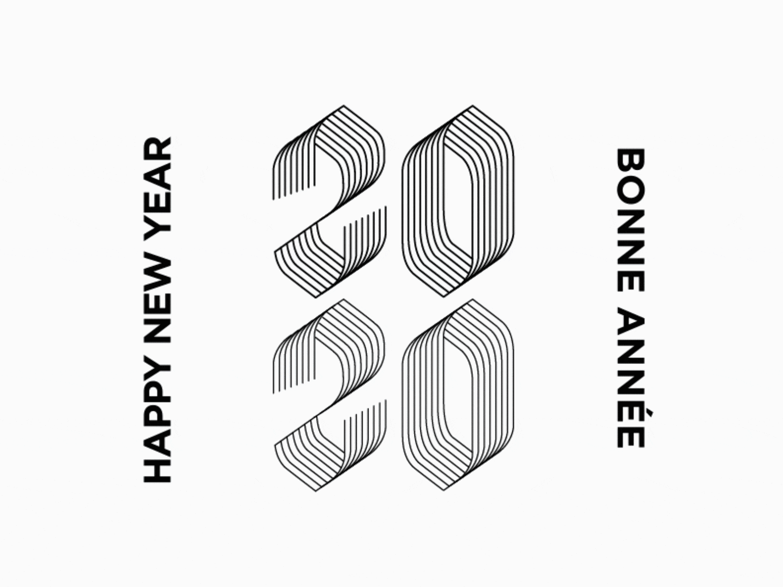 2020! Happy New Year! alvaromelgosa artdirection digital design graphicdesign happy new year lettering motiongraphics typography