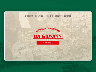Da Giovanni Marketing Website 🍕 food restaurant ui ux web design website