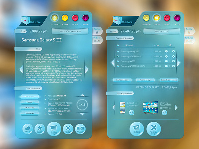 The Store UI set1 app button glass interface modern store ui web