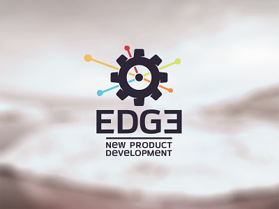 Edge brand development gear logo machine mechanics part product production steam work
