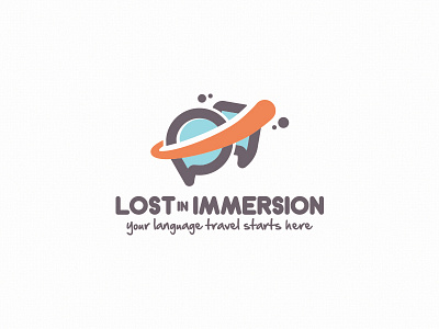 Lost in immersion adventure bubble language logo rocket school space speech talk travel