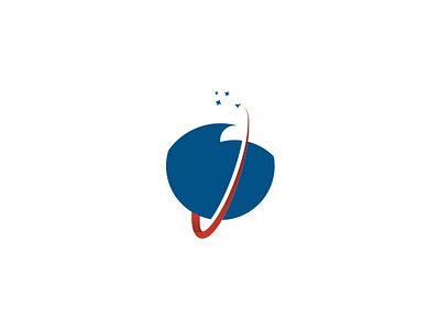 Polish Space Agency c3 brand logo planet rocket space