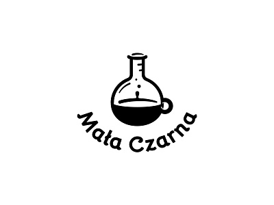 Mała Czarna Coffee House bar cafe coffee cup dipe drink espresso lab logo potion science