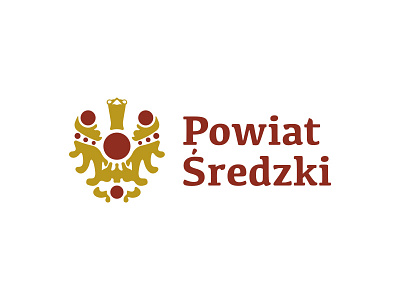 Powiat Średzki bird crest dipe eagle gem gold heraldry legacy logo medival treasure