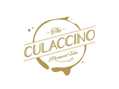 Culaccino_alt badge dipe drink glass italy logo prosecco retro stain van wine