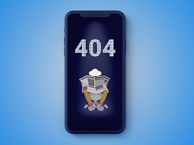 404 page for the restaurant app 404 application blue cook dark design mobile newspaper restaurant toilet ui ux