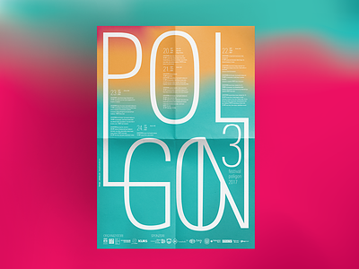 Poligon 3 artwork brand branding brochure design gradient layout logo poster print typography univers