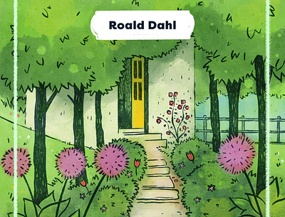 Roald Dahl's Garden author countryside england flowers garden gardening gardenscapes hidden places illustration inspiration nature roald dahl sketch