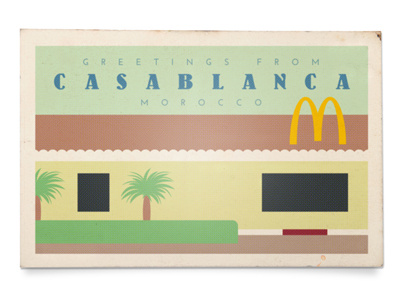 Postcards from McDonalds architecture culture fast food food illustration mcdonalds postcards travel