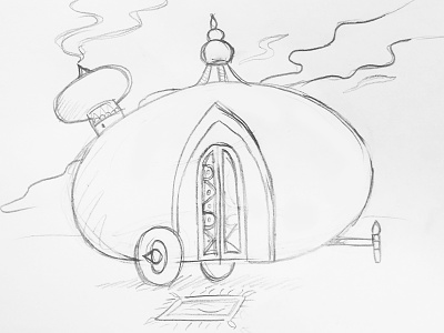 Aladdin Trailer / Caravan Concept agrabah aladdin caravan concept disney sketch whimsy