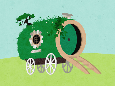 Hobbit Trailer / Caravan bag end bilbo concept hobbit lord of the rings whimsy