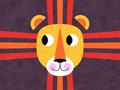 Retro Lion Illustration character cute illustration lion