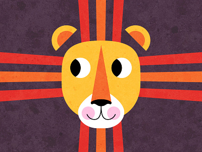 Retro Lion Illustration