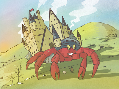 Hermit Crab Castle art character fantasy illustration landscape sketch whimsy