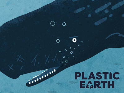 Plastic Earth Sperm Whale animals cute educational environment illustration nature plastic plastic crisis sealife whales