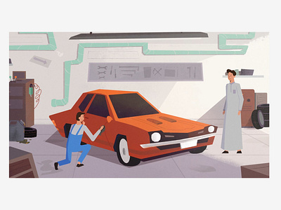 Carhub garage illustration