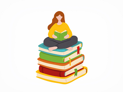 Book lover by Tanya Bosyk on Dribbble