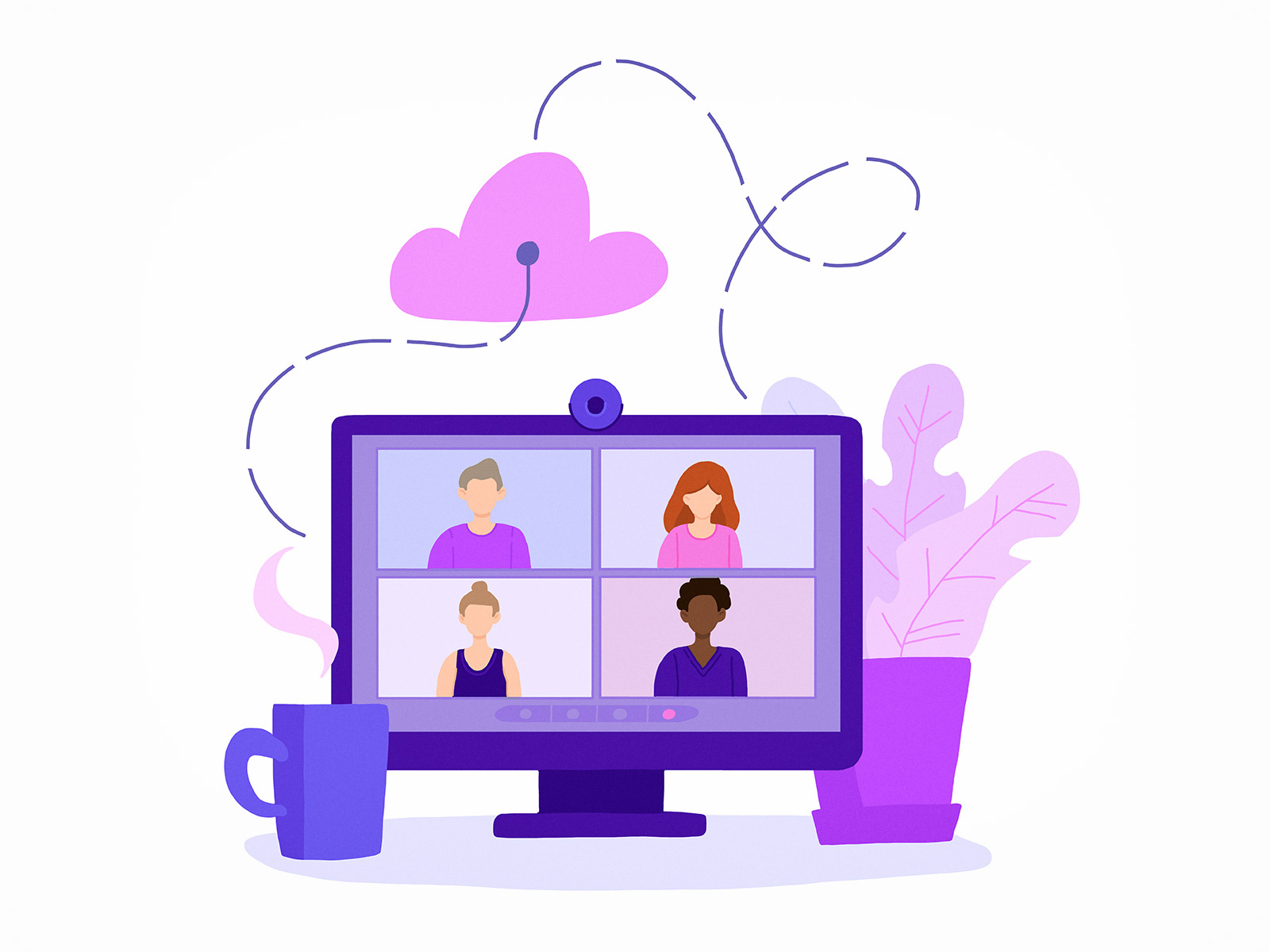 Virtual meetings by Tanya Bosyk on Dribbble