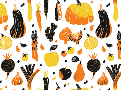 Autumn pattern autumn background branding concept design fall flat harvest illustration pattern seamless vector wrapping