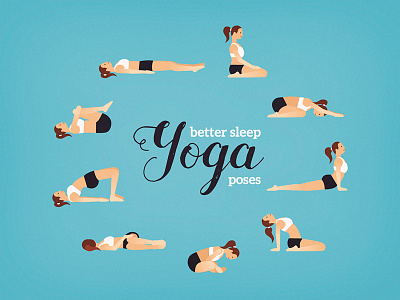 Better Sleep Yoga Poses by Tanya Bosyk on Dribbble