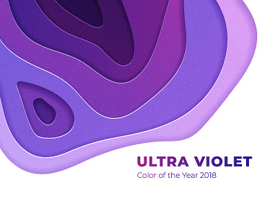 Ultra Violet Papercut Design 3d color cutout design papercut template ultraviolet vector violet