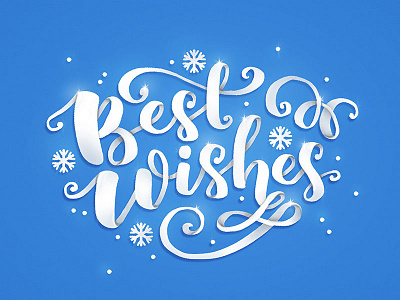 Winter Lettering calligraphy illustration lettering paper typography winter