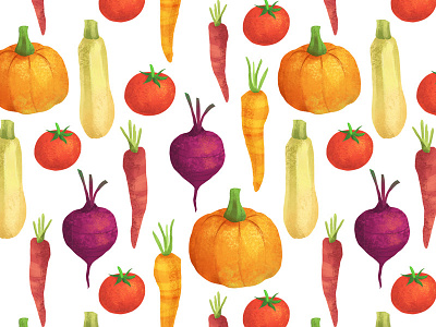 Autumn pattern autumn design illustration pattern raster seamless texture vegetables