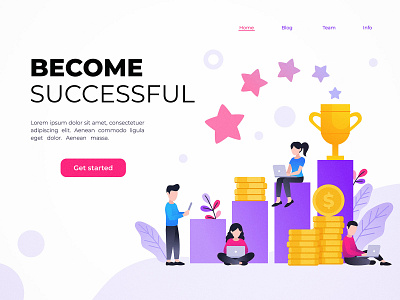 Become successful landing page