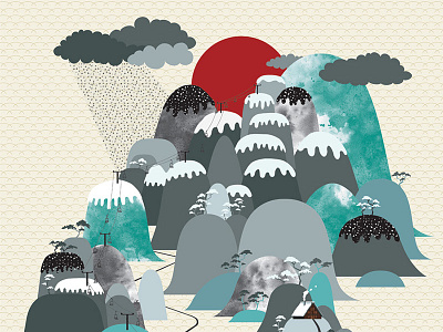 Japan Illustration illustration japan sun