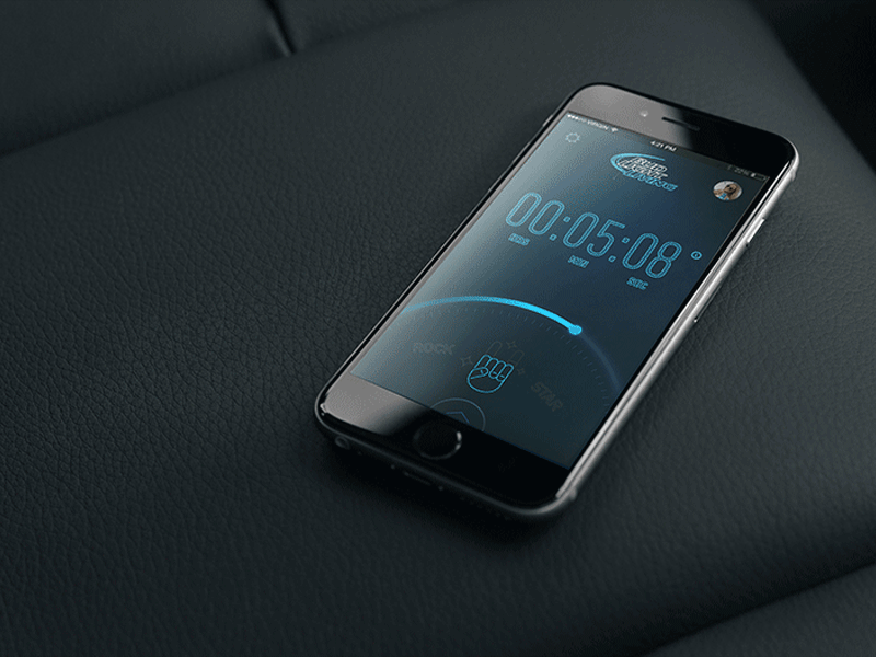 Budlight living app animation app beer budlight countdown design ios iphone iphone6 neon ui ux