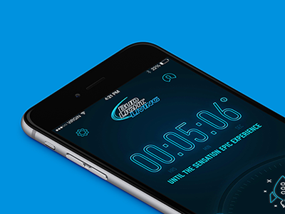 Bud Light Living Line App app beer clock countdown design ios mobile neon