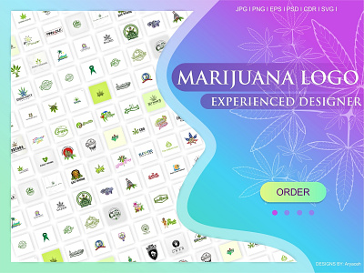 Marijuana Logo Expert cannabis design designer esport ganja gradient hemp leaf marijuana marijuana logo vaper vector weed