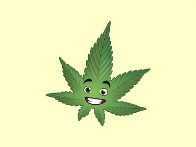 Marijuana leaf Mascot