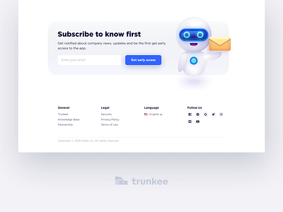 Trunkee Website 3d subscribe form subscription box trunkee ui ux web design website website design